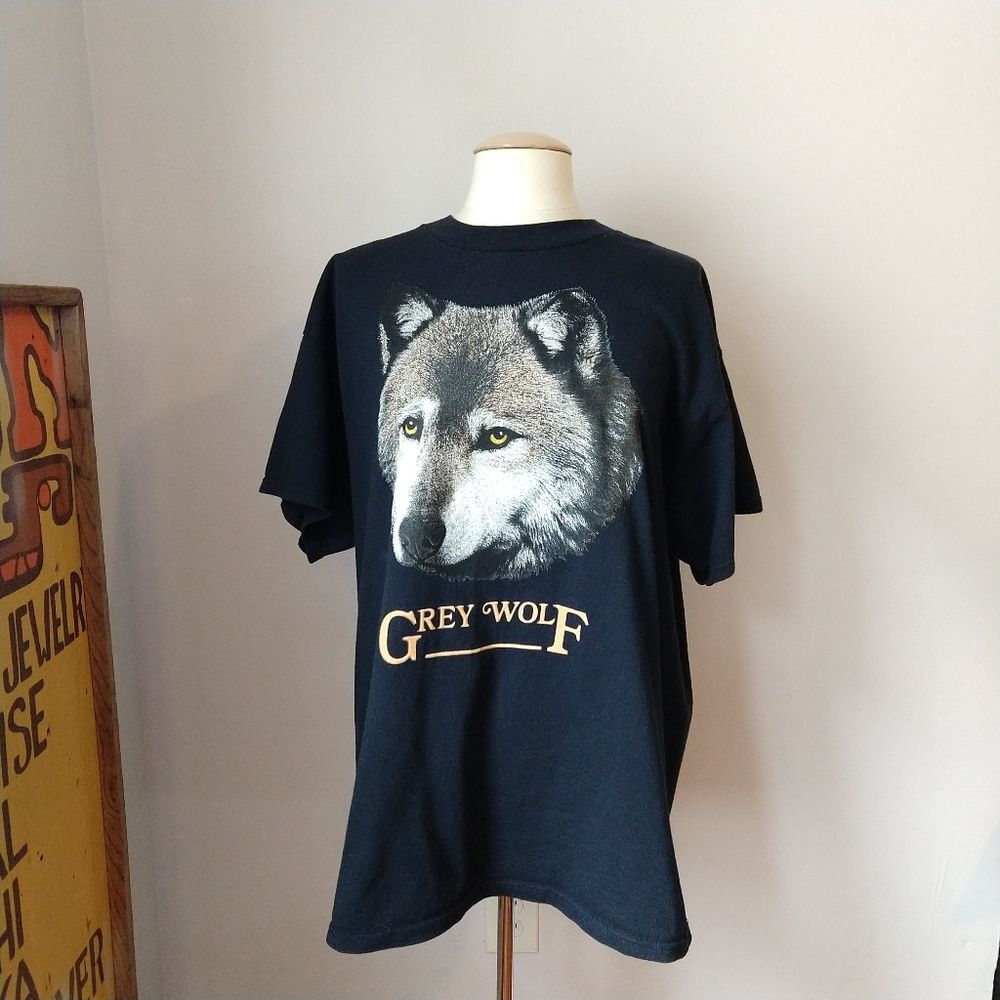 Vintage Gray Wolf T-shirt Size XL